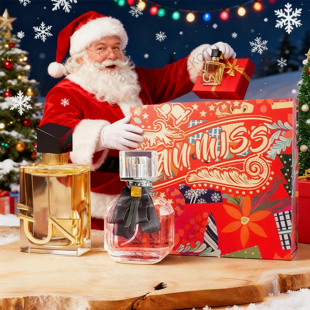 Set regalo di Natale Profumo Profumo di marca di lusso Profumi spray profumati floreali a lunga durata Profumi per gita quotidiana Eau De Parfum