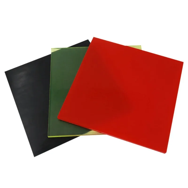 

2/3/4/5/6/8/10mm Polyurethane Elastic Rubber Sheet 75A Black Red PU Damping Cushion Plate Plastic Board Oil Abrasion Resistance