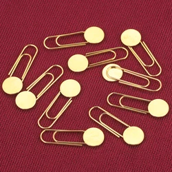 10pcs 10*30mm Gold-Plate Stainless Steel Cabochon Brooch Pins for DIY Clothes Lapel Dress Jewelry Brooches Making Wholesale