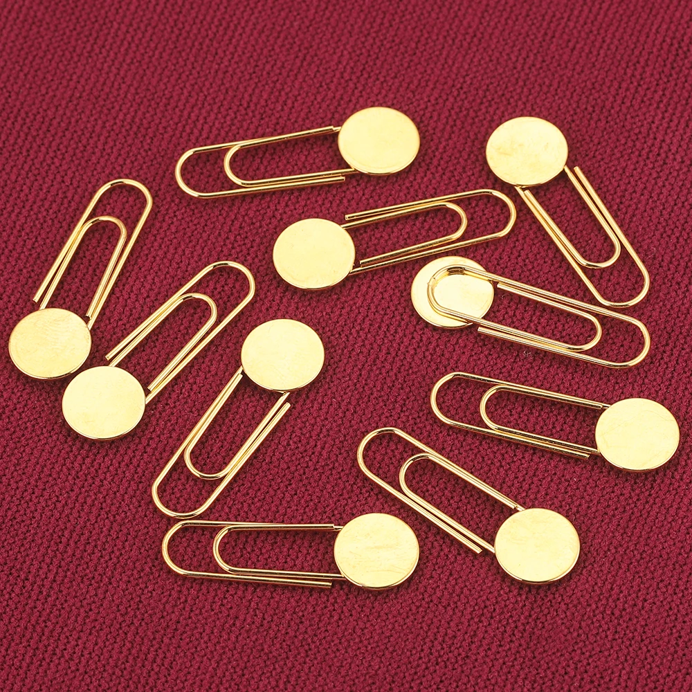 10pcs 10*30mm Gold-Plate Stainless Steel Cabochon Brooch Pins for DIY Clothes Lapel Dress Jewelry Brooches Making Wholesale