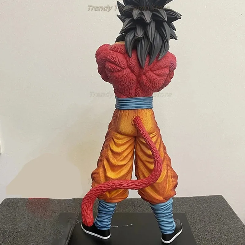 【En stock】animación Dragon Ball Ssj4 Wukong personaje Super Saiyan personaje de acción 34cm estatua de Pvc colección modelo juguete para regalo