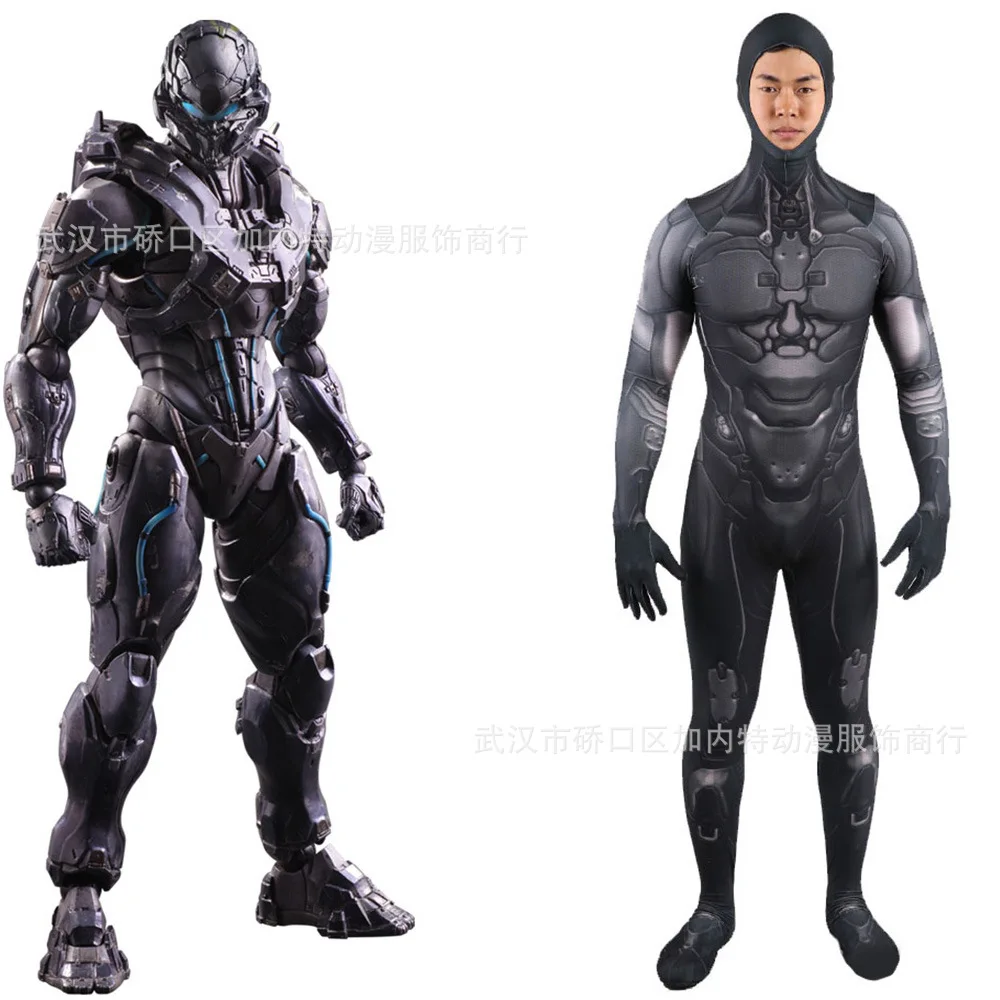 3D Print Male Master Chief Game Cosplay Costume Zentai Bodysuit Custom Made Halloween Costume Zentai Bodysuit Jumpsuit