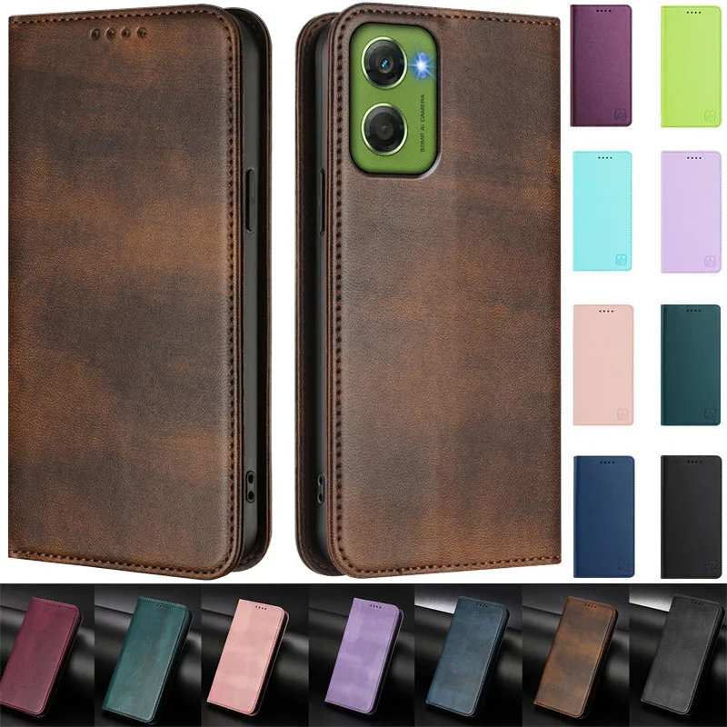 Fundas Moto G06 Magnetic Case for Motorola Moto G06 Capa Leather Flip Stand Wallet Cases for Moto G06 Phone Back Cover Coque