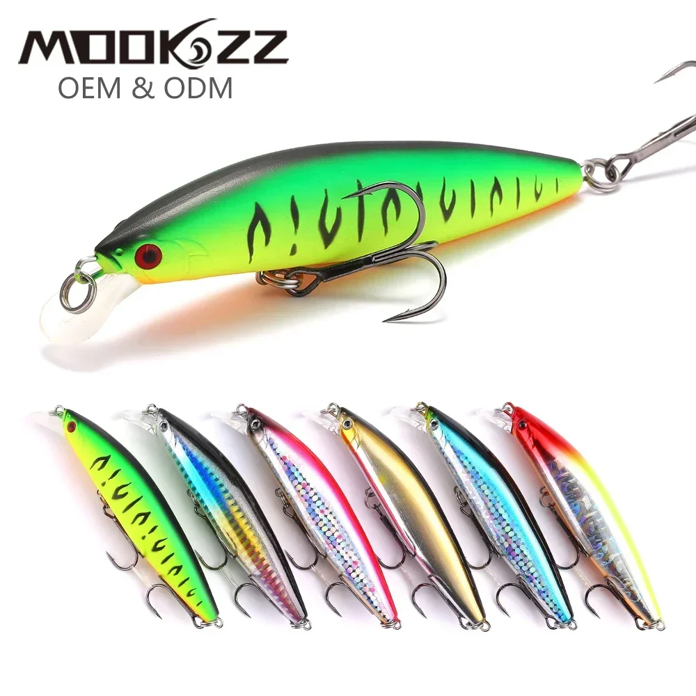 105mm 18g SEA Minnow Suspension Lure  Wobble Hard Fishing Lure 3D Eyes Suspension Minnow Fishing Lure Crankbait