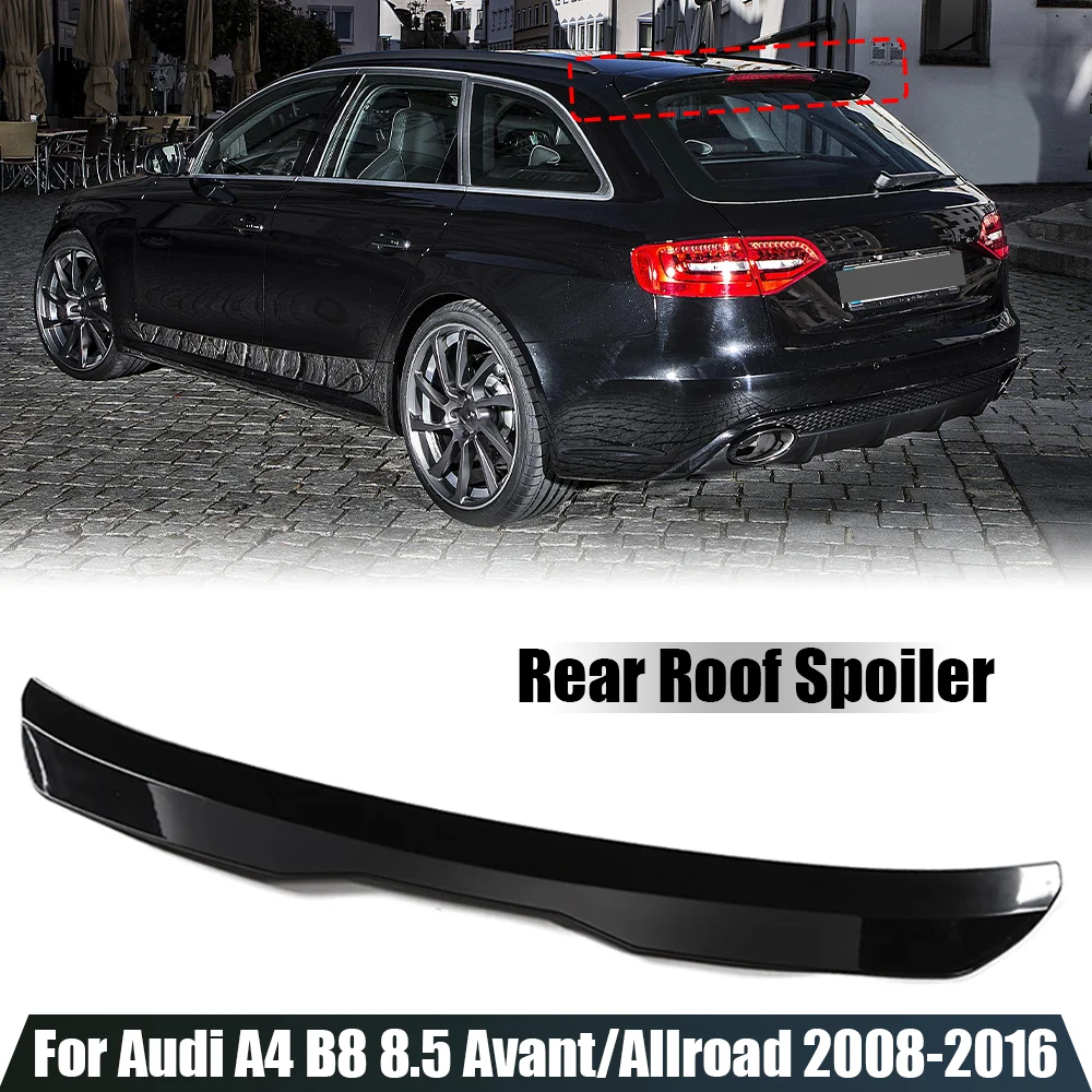 Tylny spojler dachowy do Audi A4 B8 8.5 Avant / Allroad 2008 - 2016 Black / Carbon Look Car Tail Wing Decoration