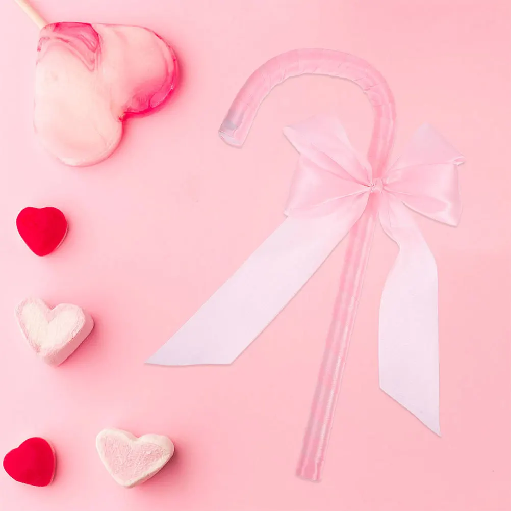 2Pcs Bow Cane Elegant Masquerade Valentine Party Accessory Durable Stylish Roleplaying Jazz Dance Performance Kids Cosplay