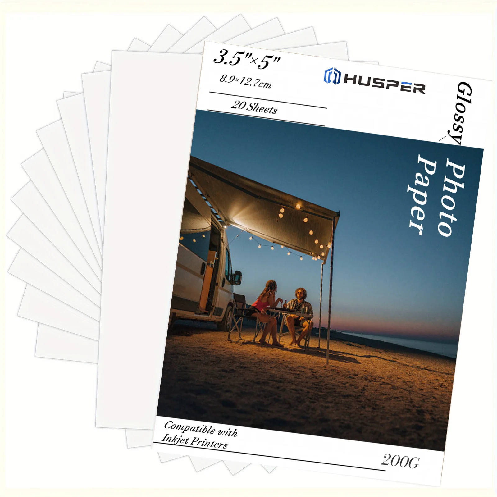 

HUSPER 3R(3.5×5 inch) 200G Glossy 20 Sheets inkjet photo papeys