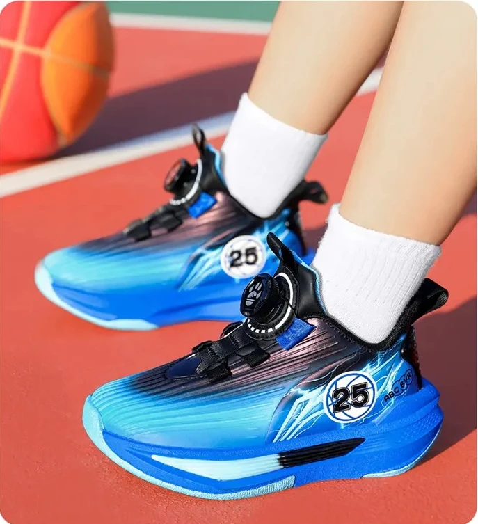 

2025Новые осенне-зимние кожаные детские уличные баскетбольные кроссовки и кроссовки, детские кроссовки, детская обувь