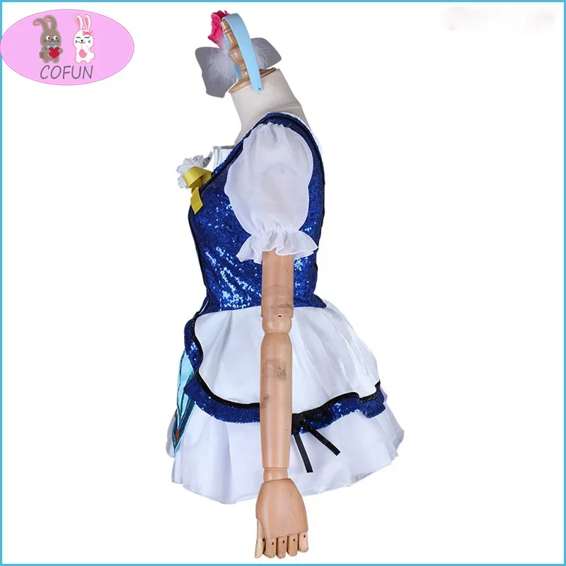 Anime LoveLive Sunshine!Aqours Kunikida Hanamaru Water Blue NEW World Dress Halloween Cosplay Costume Suit For Women Outfit New