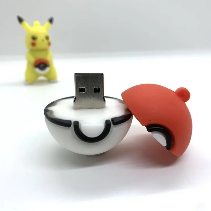 Mini clé USB en métal Pokemon Poke Ball, clé USB 128 étanche, clé USB haute vitesse, porte-clés U Disk, cadeau, 64 Go, 3.1 Go