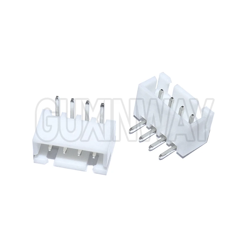 50PCS/Lot XH2.54 Right Angle Pin Header Connector 2P 3P 4P 5P 6P 2.54mm Pitch XH For PCB JST