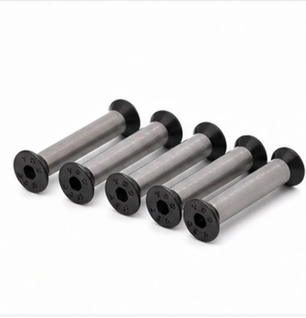 6Pcs Knife Handle Rivets M4 Hex Flat Head Screws Stainless Steel Fixing Rivet Nuts Cutter Handle Screw Replacement Kitchen Knife