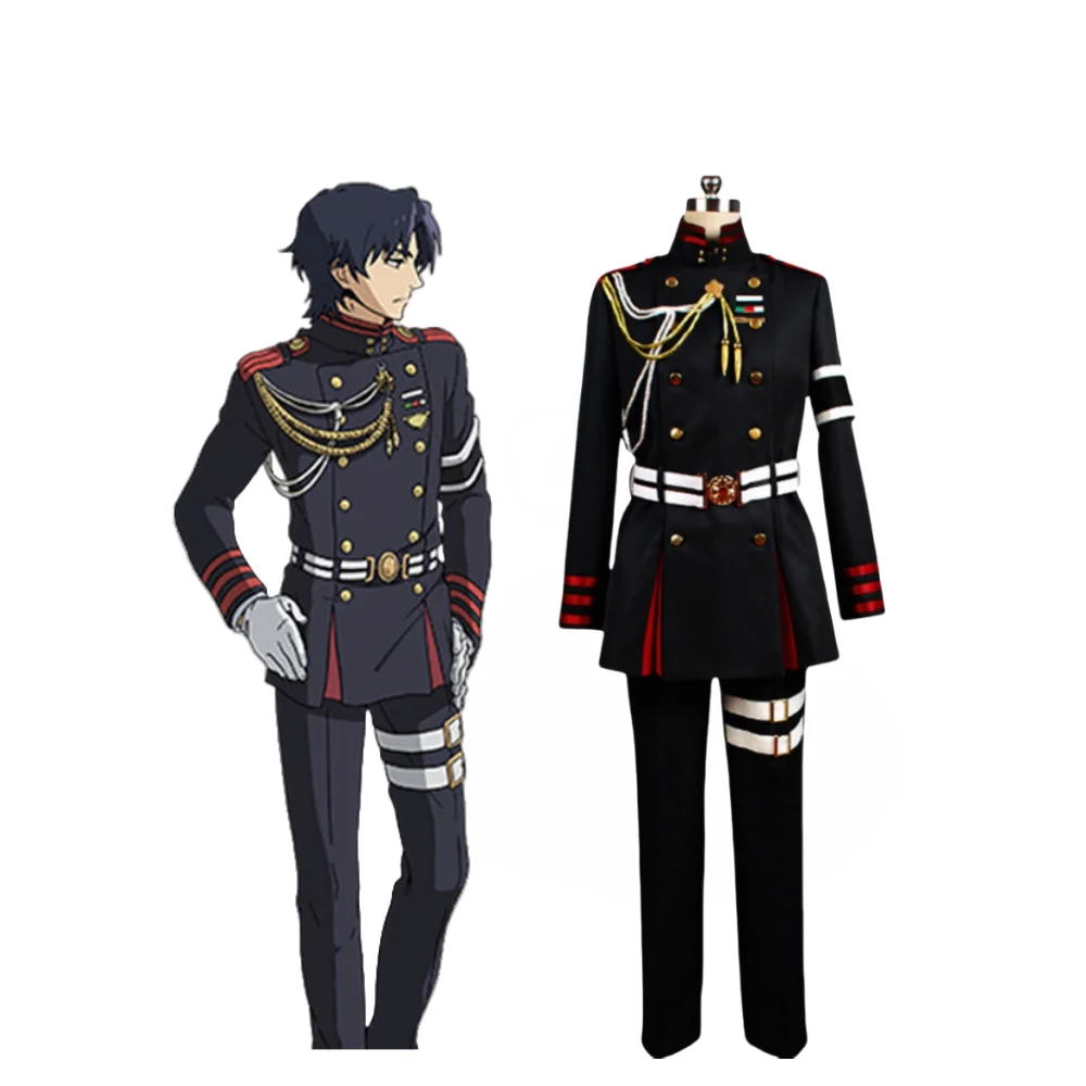 Guren Ichinose Costume Cosplay Anime Serafino della fine Uniforme nera Bello festa di carnevale di Natale