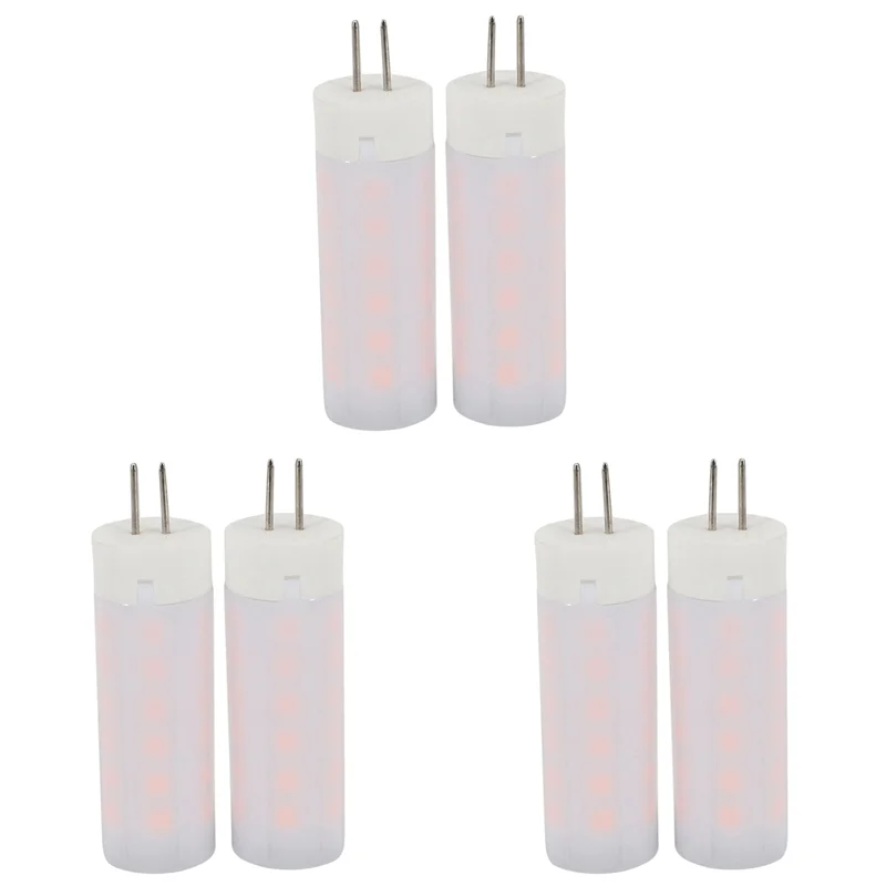 

ABUP-6Pcs 3W 230 Lm G4 LED Corn Lights 36 Leds SMD 2835 Flame Effect Warm White DC 12V ( Warm White, DC12V)