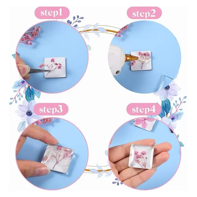 CHCH 72 Pcs Square Craft Magnets Self-Adhesive Backing + Flexible Magnetic Sheet For DIY Craft Fridge Refrigerator Pendants