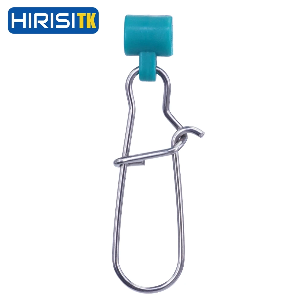 

HirisiTK Fishing Line Sinker Slides Fishing Snaps Stainless Stee Duo Lock Snap Line Connector Quick Change Fishing Clips Tackle