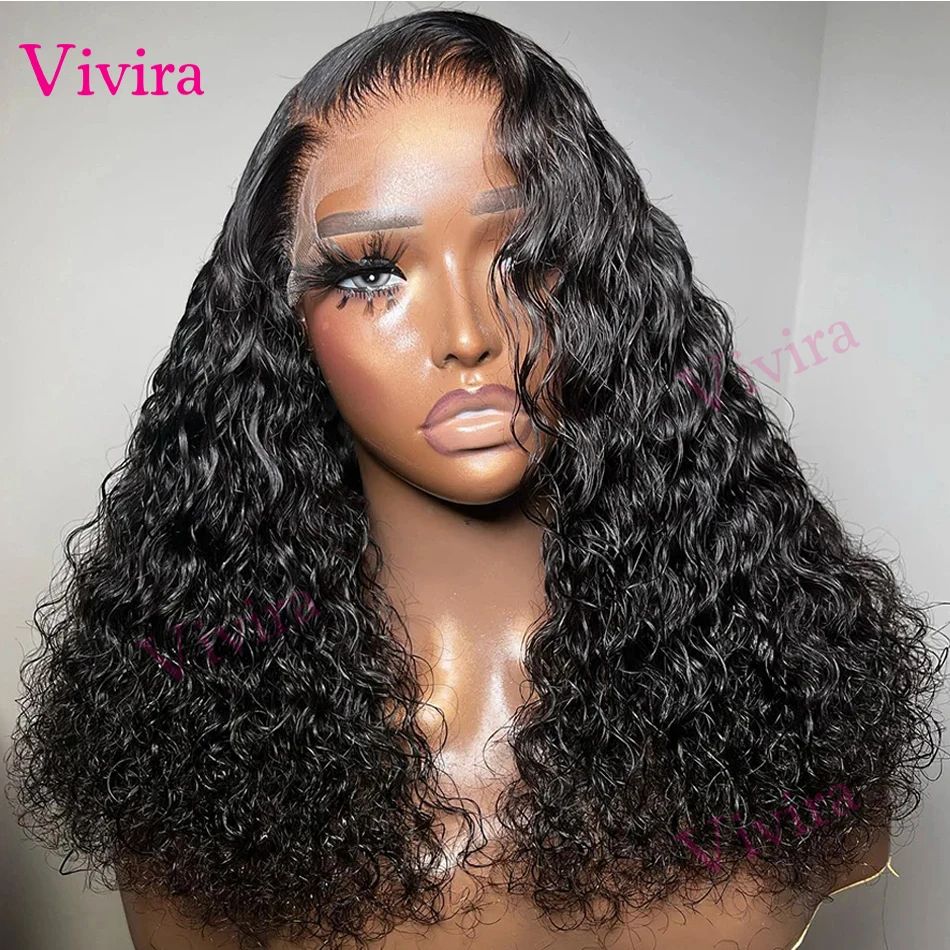 Bob Wig Human Hair 100% Short Bob Curly Lace Front Wig 13X6 Lace wig Deep Water Wave 5x5 Hd Lace Closure wig For Women Choice