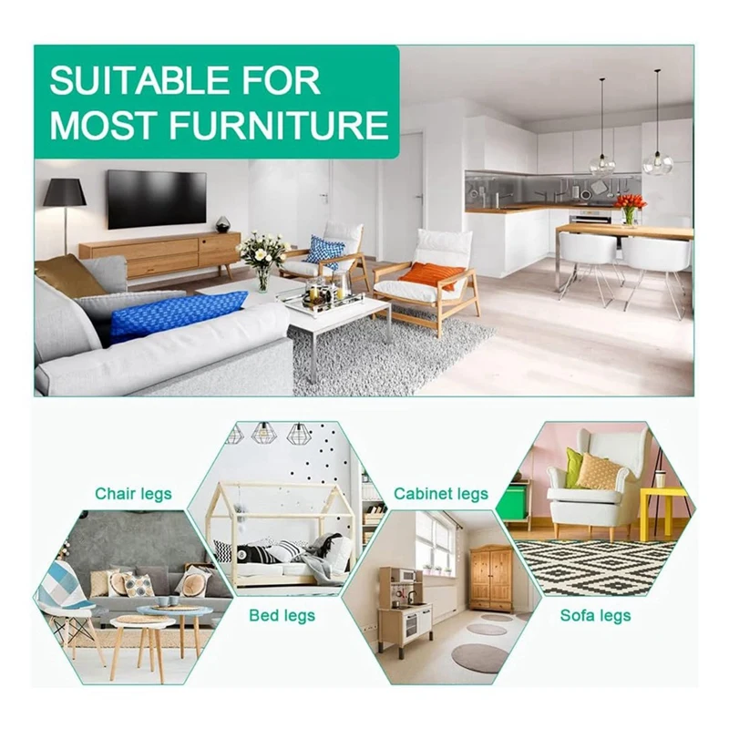 PORK-Carpet Protectors 8Pcs Spiked Caster Cups Floor Saver Pads Clear Spiked Floor Castor Cups Spiked Furniture Cup