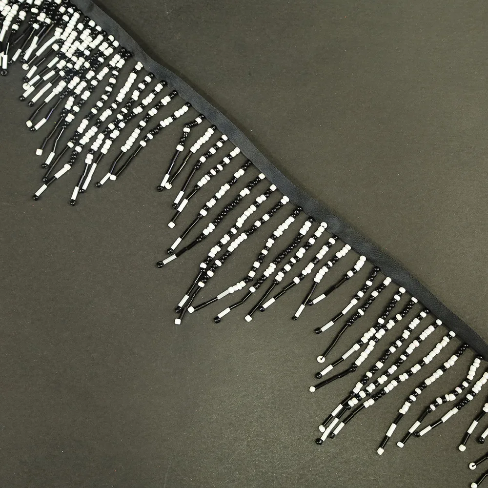 

7cm Wide Multi-colored Seed Beads Bead Fringe Dress Dancewear Costume Couture Boutique Fringe,Lampshade Fringe