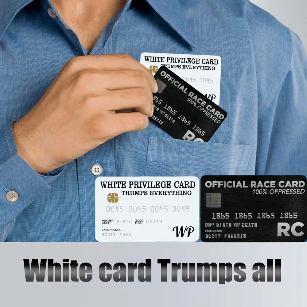 Carta da collezione in PVC bianco nero Trumps all Card carta di credito ufficiale per carte da gara