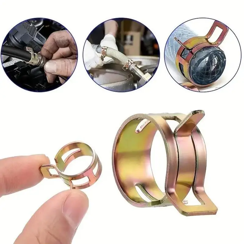 Braçadeiras de tubo de água de combustível de liberação rápida 75pcs 6-10mm, fixadores de mola de tubo de ar de tubo de mangueira