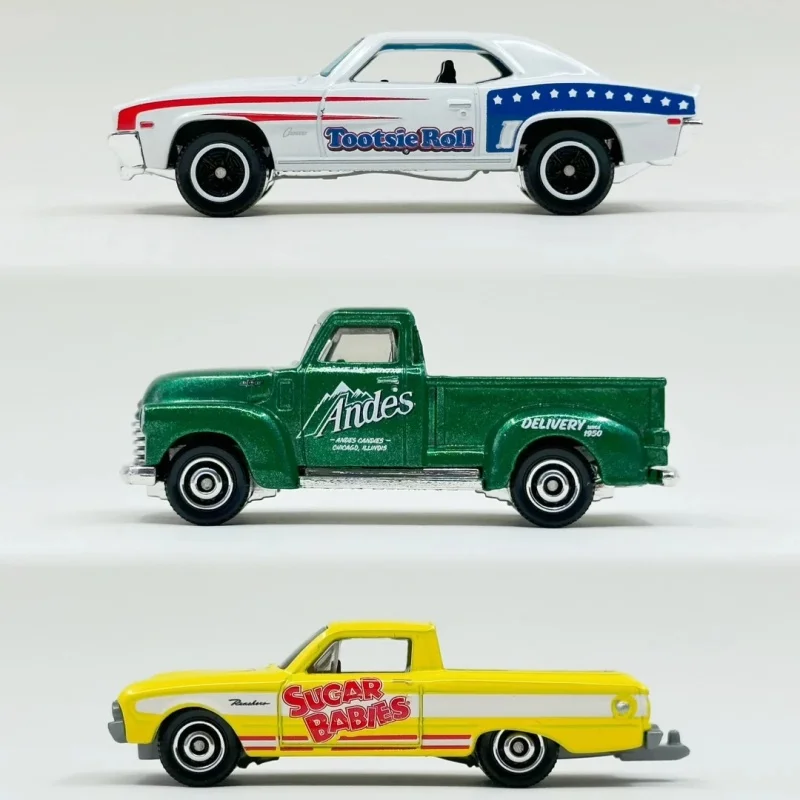Matchbox Diecast Alloy Car Models Candy Themed Chevrolet Camaro Volkswagen T1 Hummer Ford Collectible Vehicles Toy Gifts