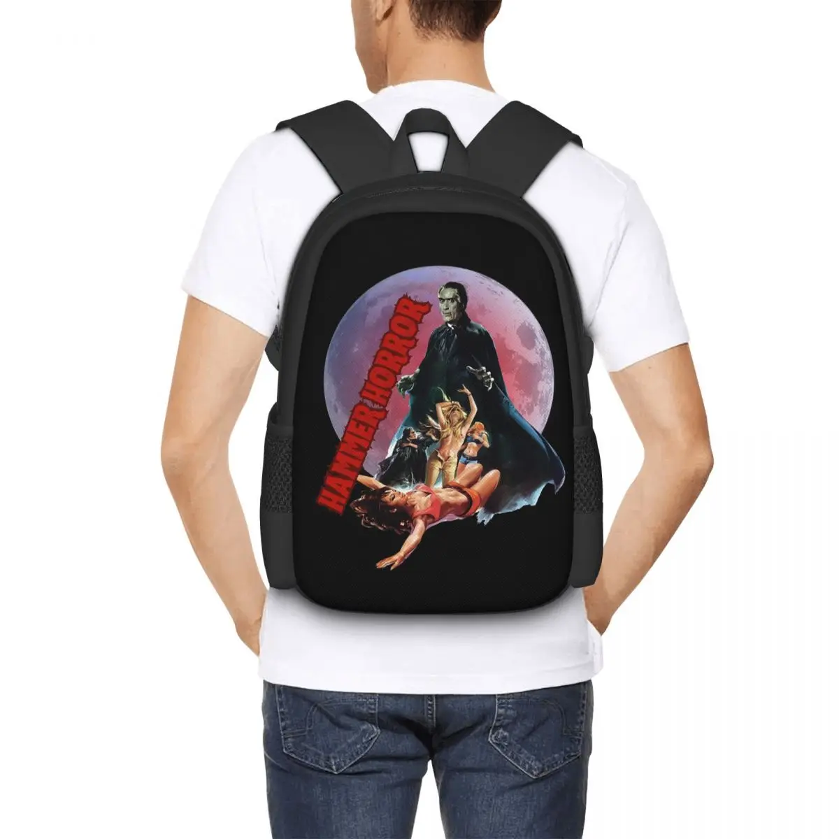 

Hammer Horror Student Backpack School Bag Hiking Travel Daypack for Boys Girls Fashion Bookbag Shoulder Bags