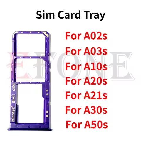 For Samsung Galaxy A02S A03S A10S A20S A21S A30S A50S A70S Sim Card Slot Tray Holder Sim Card Reader Socket