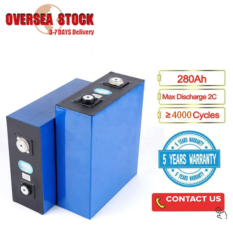 6000 Cycles Prismatic Phosphate Battery Grade A 3.2V 280Ah Lifepo4 Battery Cells Lithium Ion Batteries