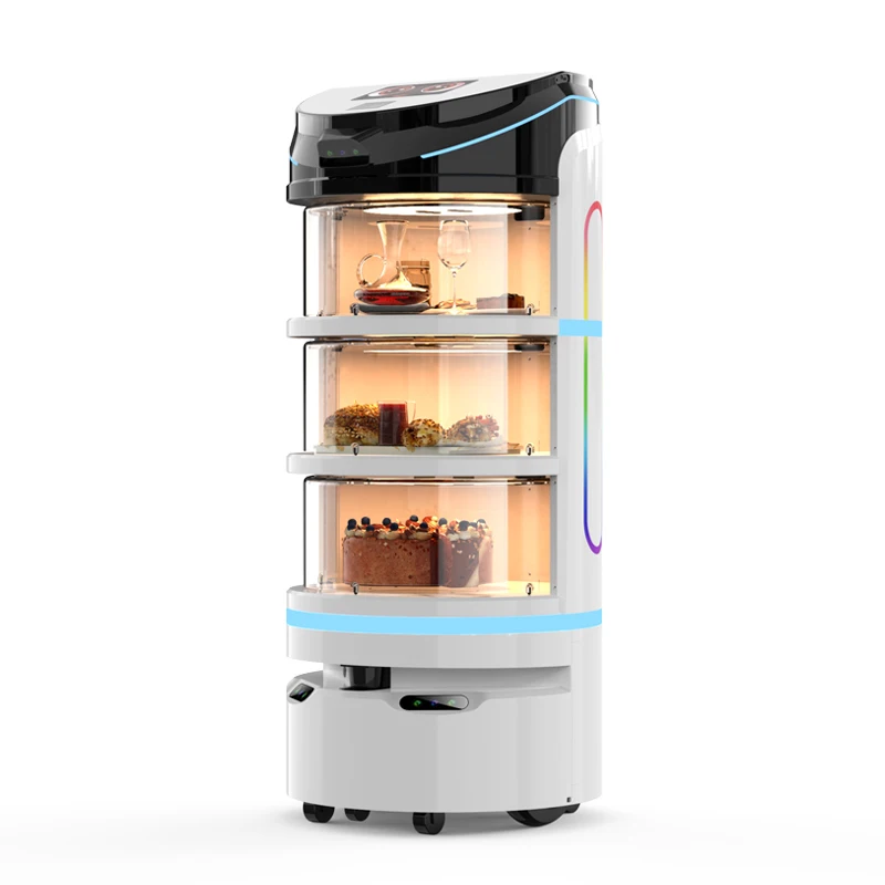 Reeman Factory Smart Food Delivery Robot Restaurant Telecontrolled Service Equipment Self Driving Coffee Shop Waiter Robots