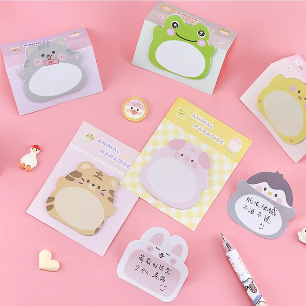 

Animal Series Self-stick Creative Thickened Rabbit Bear Sticky Notes Animal Sticky Notes Thickened Stickers Notepad