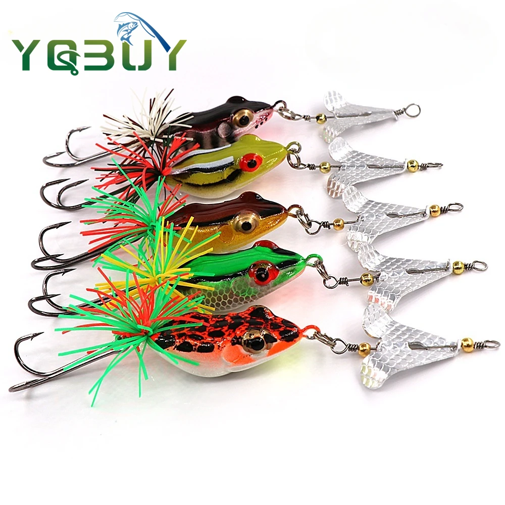 

13.5cm/9g Fishing Jump Frog Lure SpinnerBait Hard Bait Lure with Double Sharp Hooks Baits