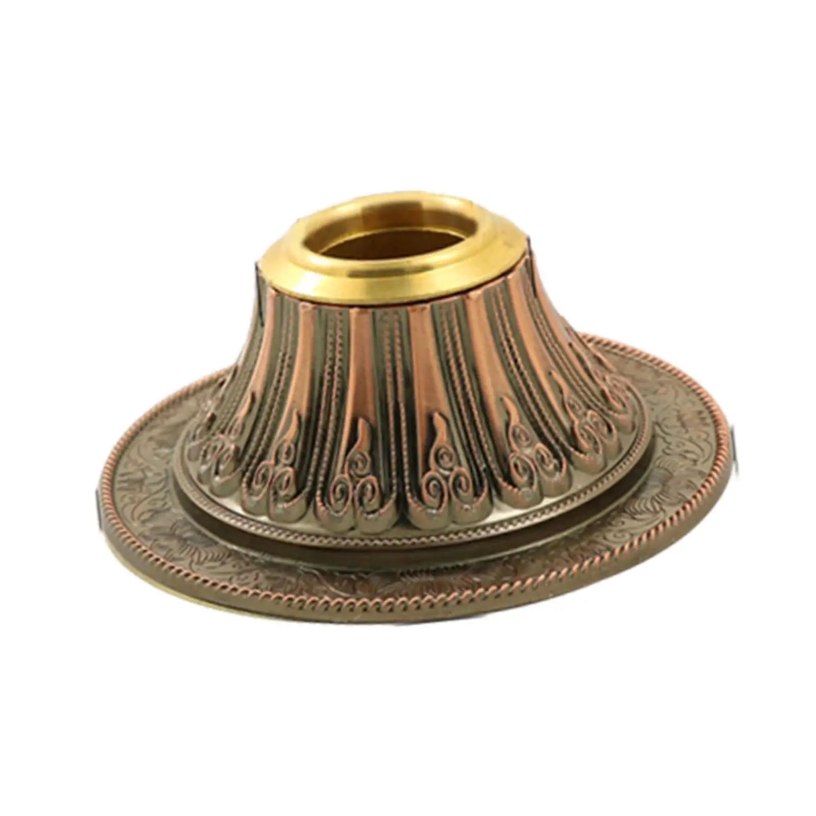 Tibet Prayer Wheel Base Display Stand Tibetan Hand Held Sculpture Copper for Relaxing Praying Living Room Office Shelves