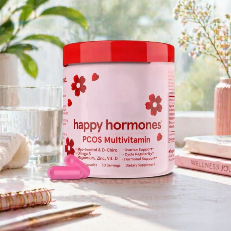 Female Happy Hormones Myo-Inositol D-Chiro Inositol 40:1 Blend Omega 3 Vitamin D3 Magnesium Zinc Hormone Balance