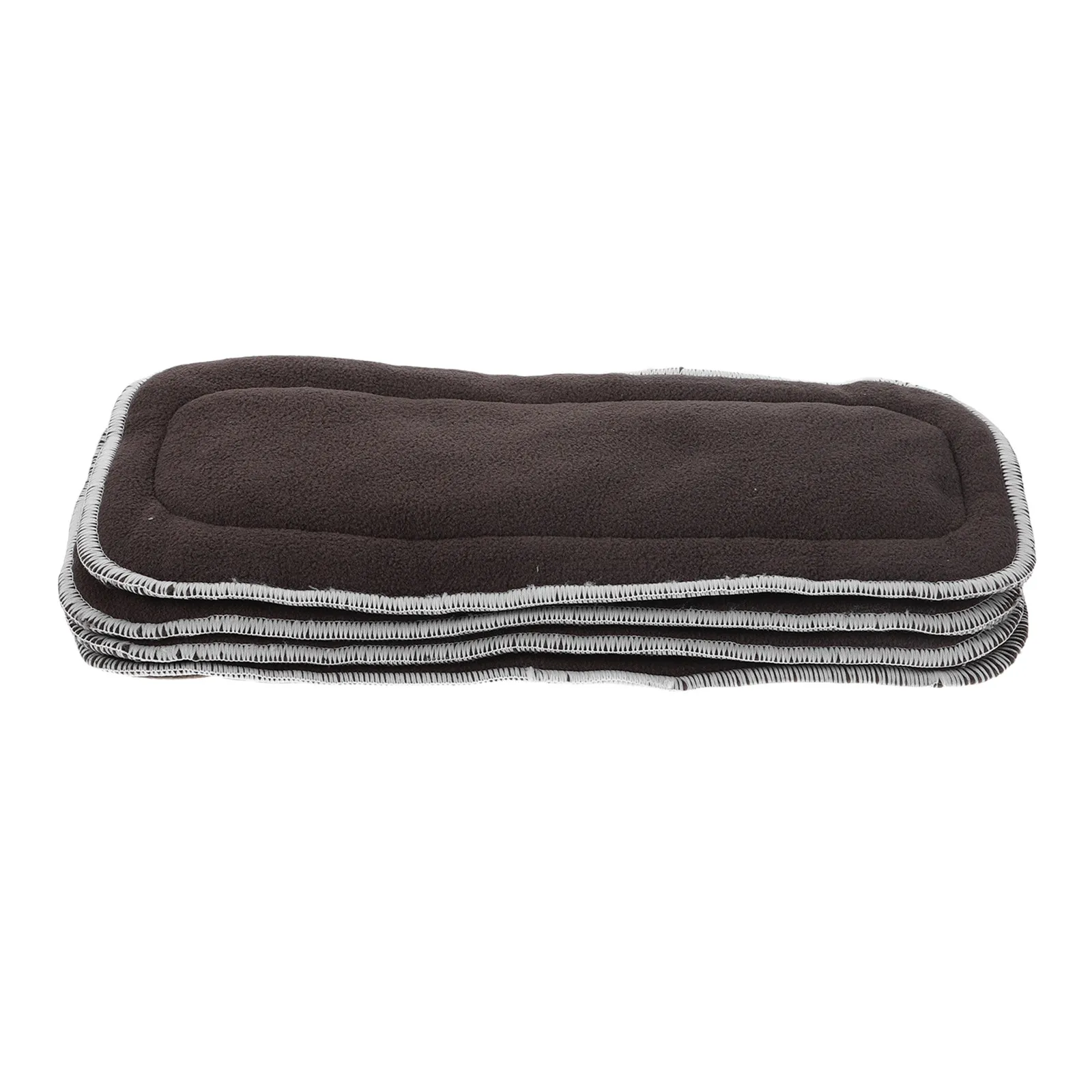 4Pcs Bamboo Charcoal Microfiber Diaper Liners 5-Layer Quick-Dry Absorbent Reusable Washable Cloth Diaper Inserts for Babies