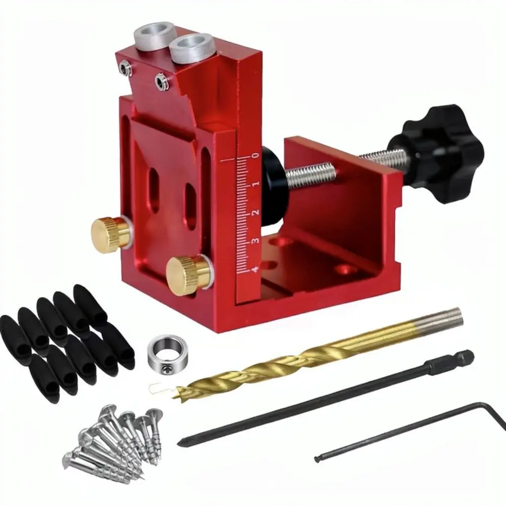 Pocket Hole Jig Drill Guide Positioner 15 Degree Oblique Angle Woodworking Tool For Efficient Home Repair Furniture Joinery