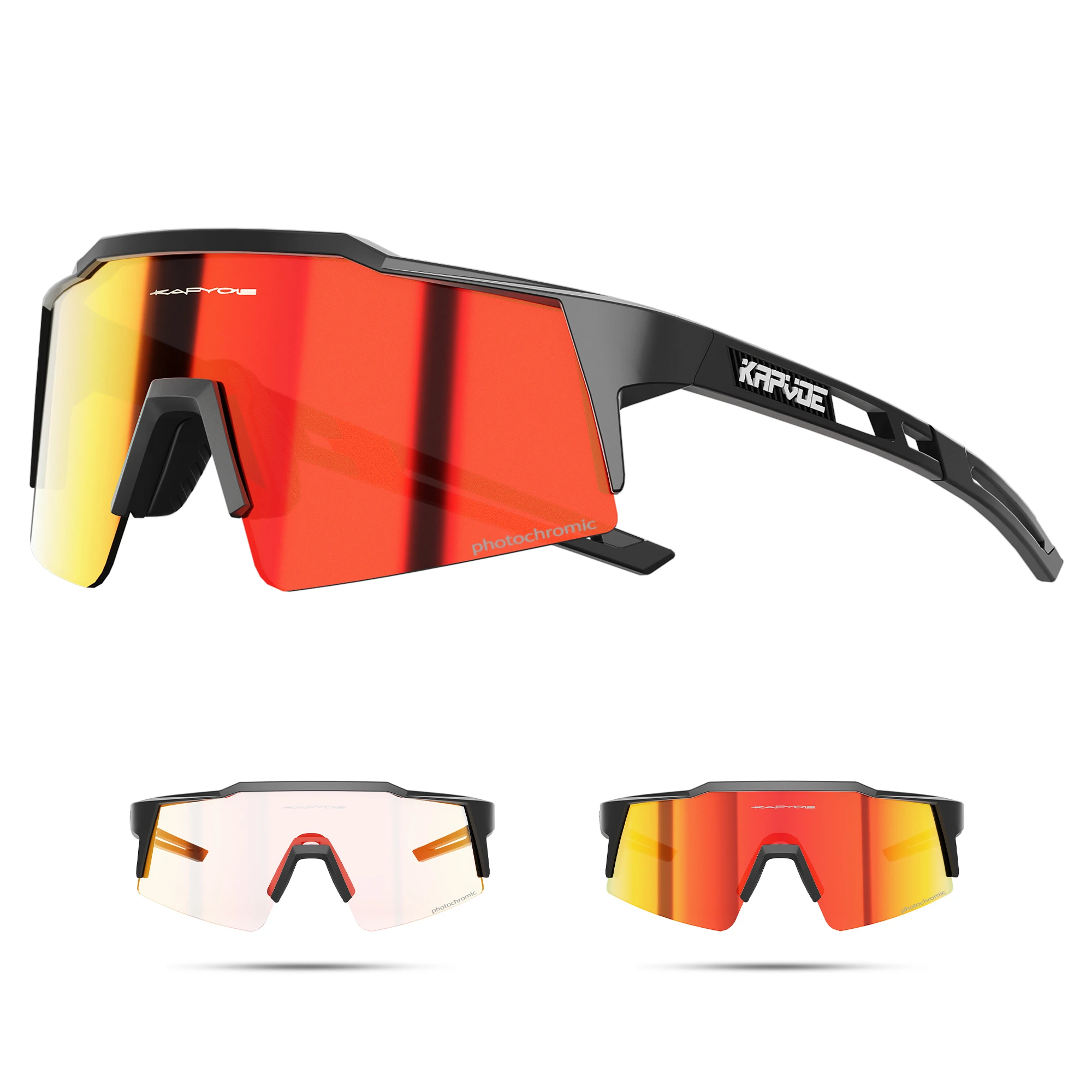 Kapvoe nouvelles lunettes de soleil de cyclisme photochromiques hommes lunettes de cyclisme lunettes de vélo de montagne femmes Sports de plein air course lunettes UV400