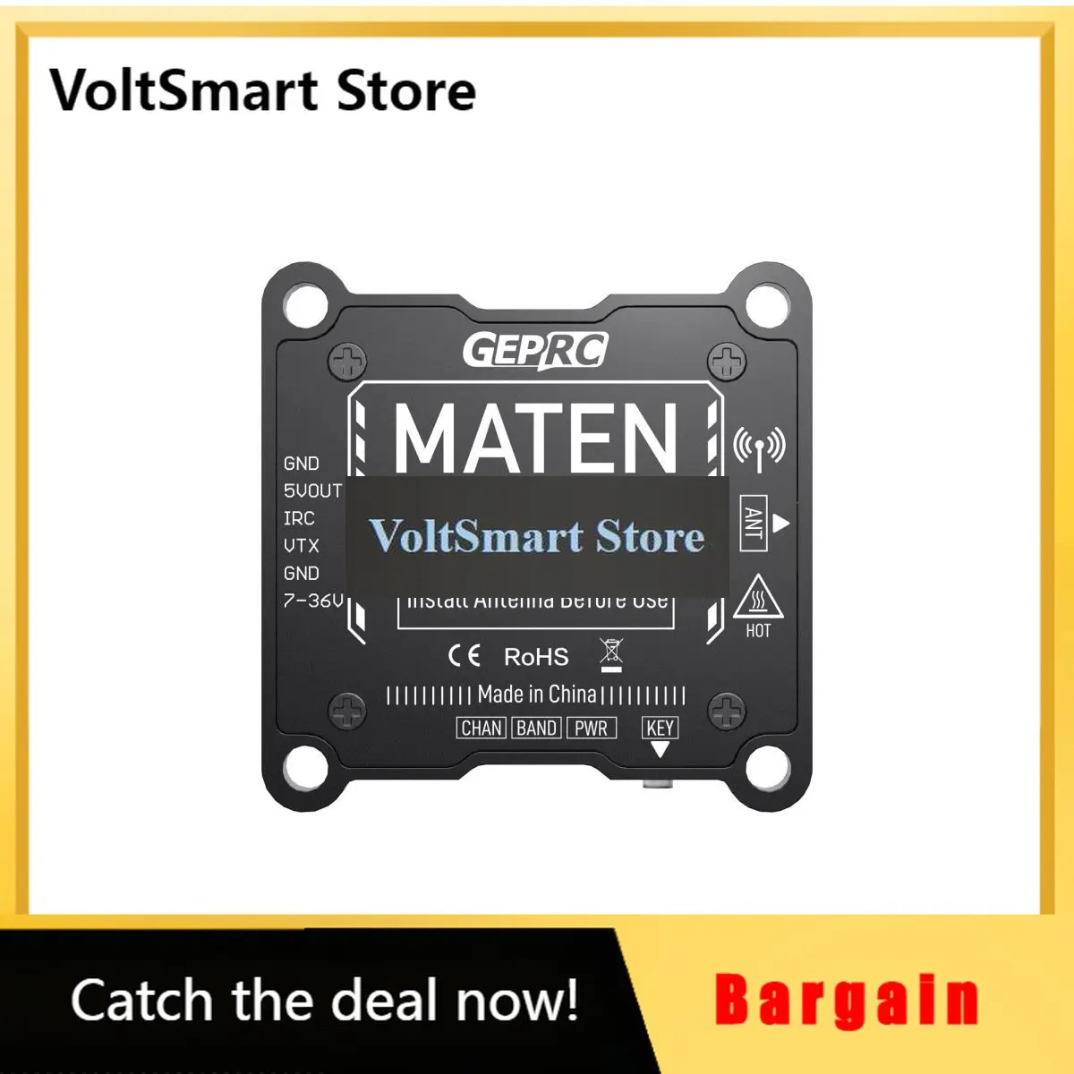VoltSGEPRC MATEN 5.8G 1.6W VTX 72CH 1600Mw FPV Video Transmitter Built-In Mic PAL/NTSC For FPV Long Range Racing Drone