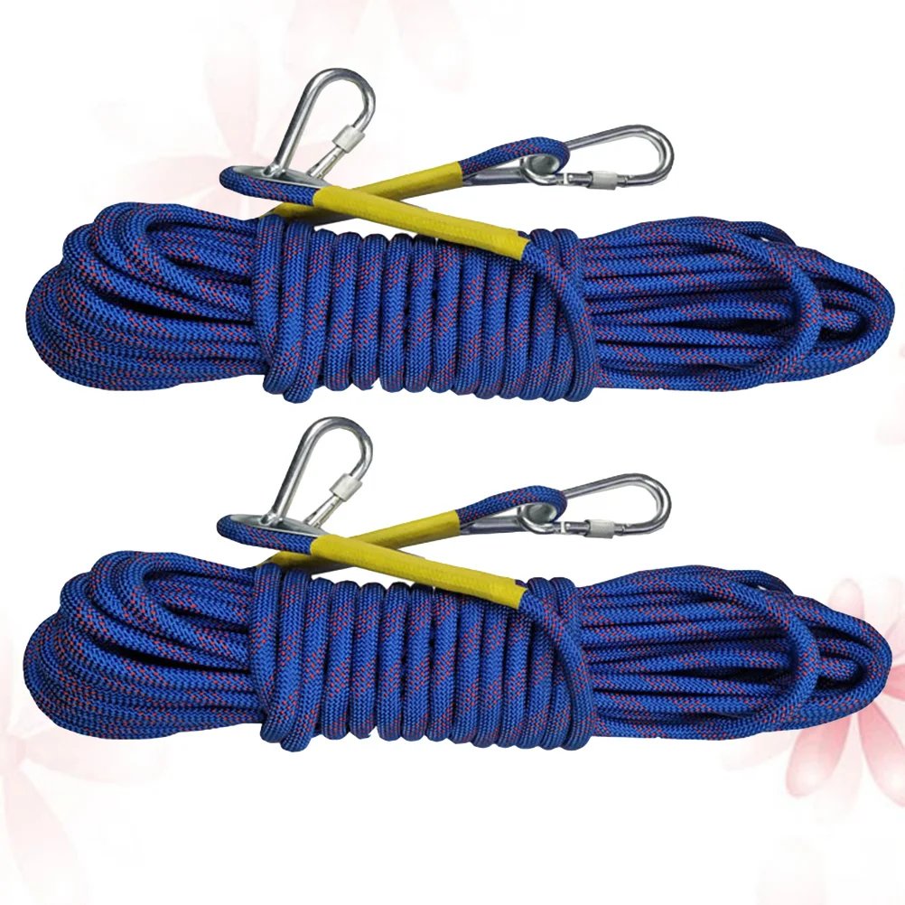 2 قطعة 10 متر 8 مللي متر سميكة تسلق حبل خفيفة الوزن المحمولة لتسلق الجبال في الهواء الطلق معدات السلامة رابيلينج حبال الحبل المساعد #5