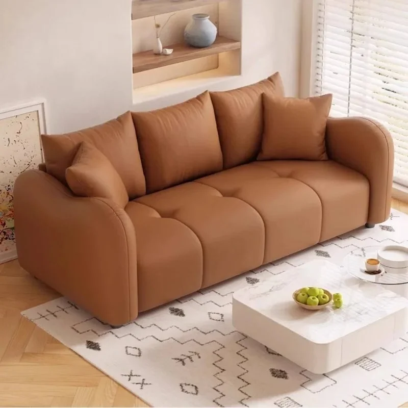 Narrow Italian Living Room Sofas Designer Orange Individual Modern Living Room Sofas Lounges Floor Divano Soggiorno Furniture