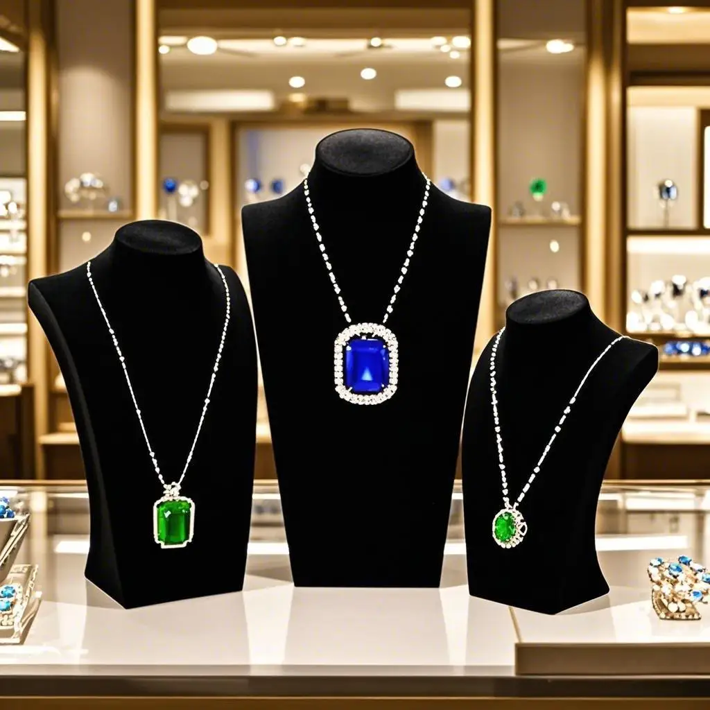 Portrait Necklace Display Pendant Organizer Jewelry Display Stand Jewelry Mannequin Bust Necklace Pendant Window Display