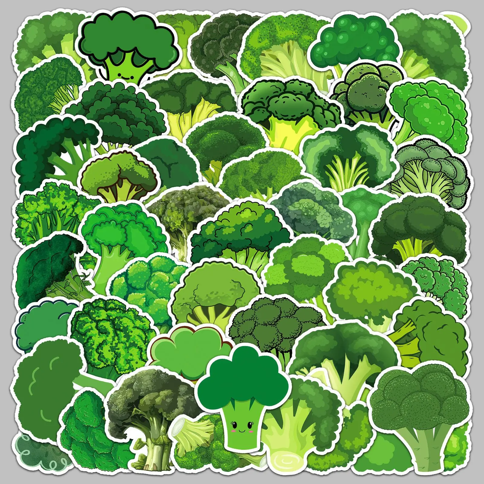 

50pcs Delicious Cauliflower Series Graffiti Stickers For Mobile Phone Shell Skateboard Decorative Stickers DIY Toy Sticker Pack