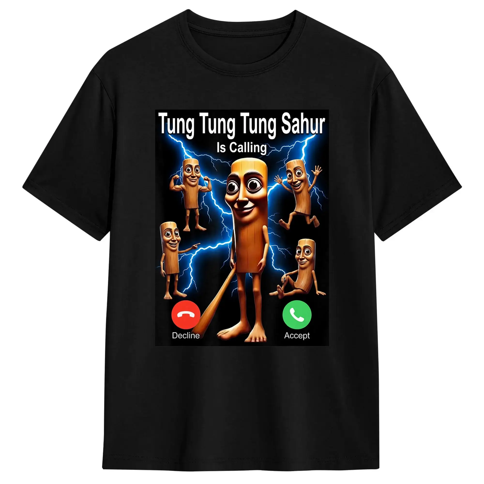 Tung Tung Tung Sahur is Calling Funny Brainrot Teen Cotton T-Shirt For Mens Summer Y2K Casual T-Shirts O Neck Harajuku Tee Shirt