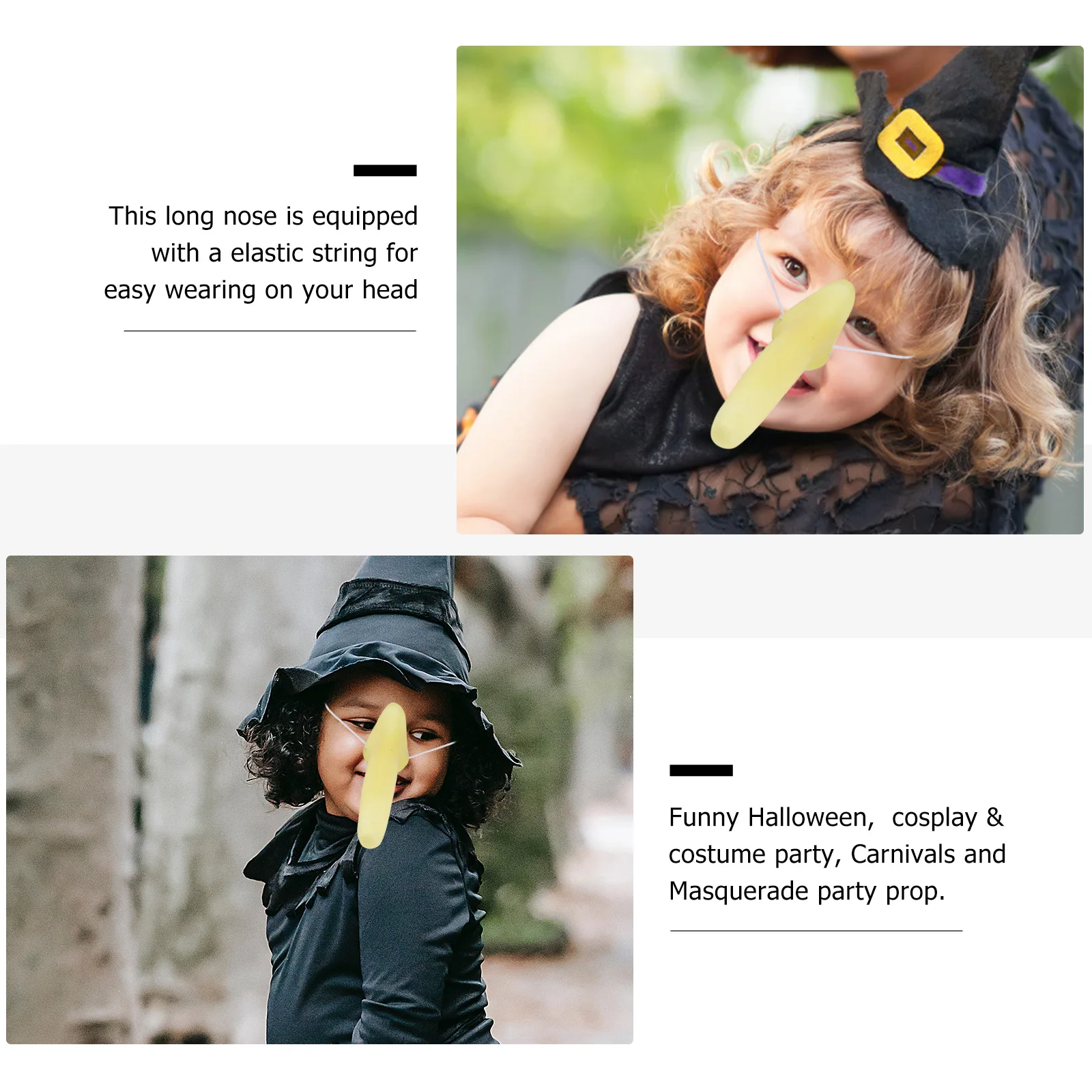 

Long Nose Props Lightweight Elastic String Halloween Cosplay Costume Party Accessories Kids Decor Prosthetic Toy Makeup