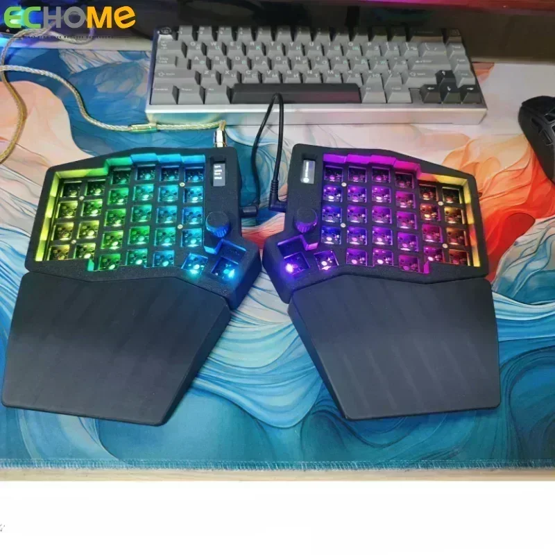 Sofle V2 Split Mechanical Keyboard and Rest Custom Rgb Qmk VIA  Rp2040 Main Control Hot Swap MX Switch Crkbd Split Key board