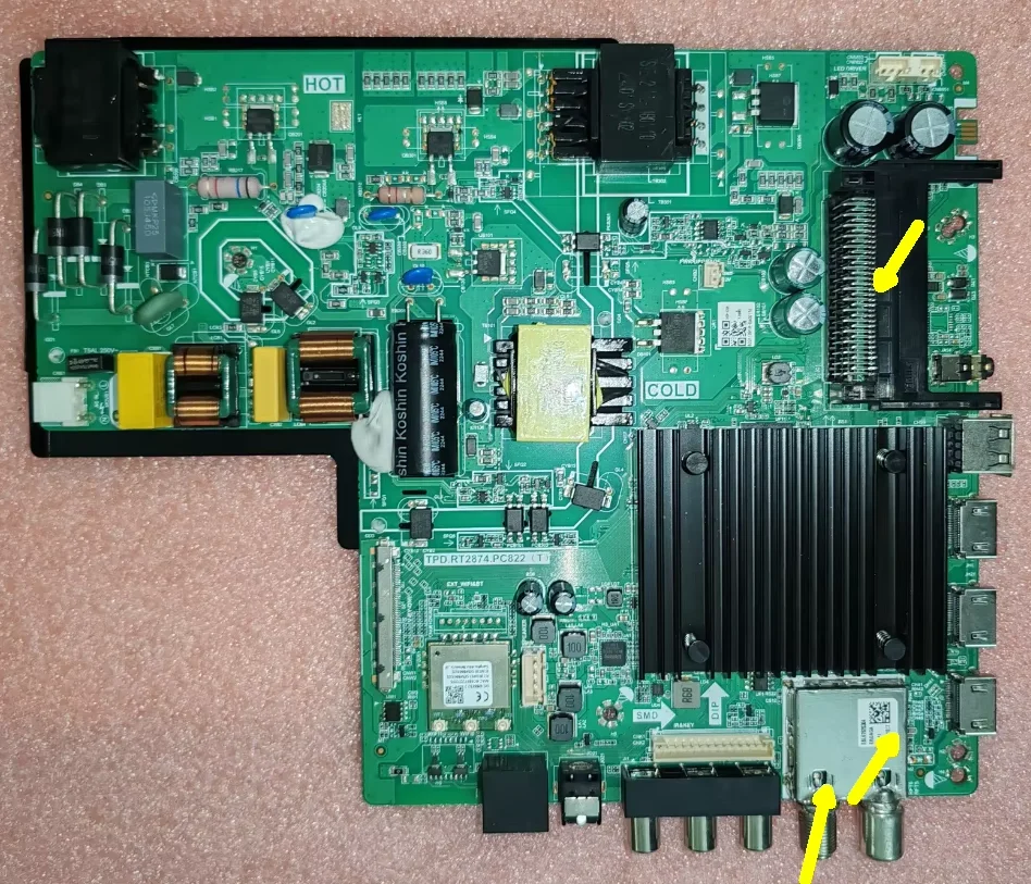 

TPD.RT2874.PC822 (T) Three in one WiFi network TV motherboard for 4K LED SCREEN