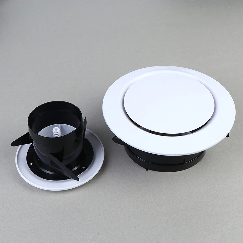 New Adjustable Round Air Vent Extractor Valve 75-200mm Air Vent Extract Valve Grille Wall Mount Ceiling Air Vent Cover