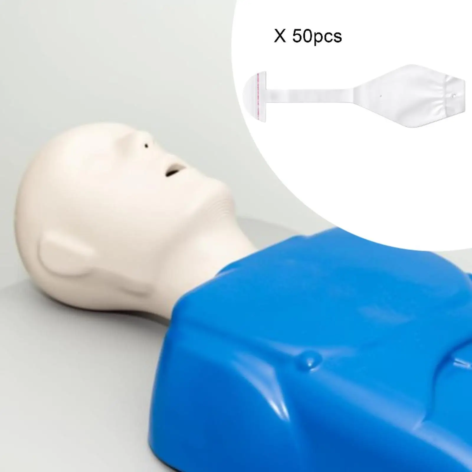 PE Material Body Model Mask Disposable Lung Bag for CPR Training Mannequin Life Saving Skills Tool