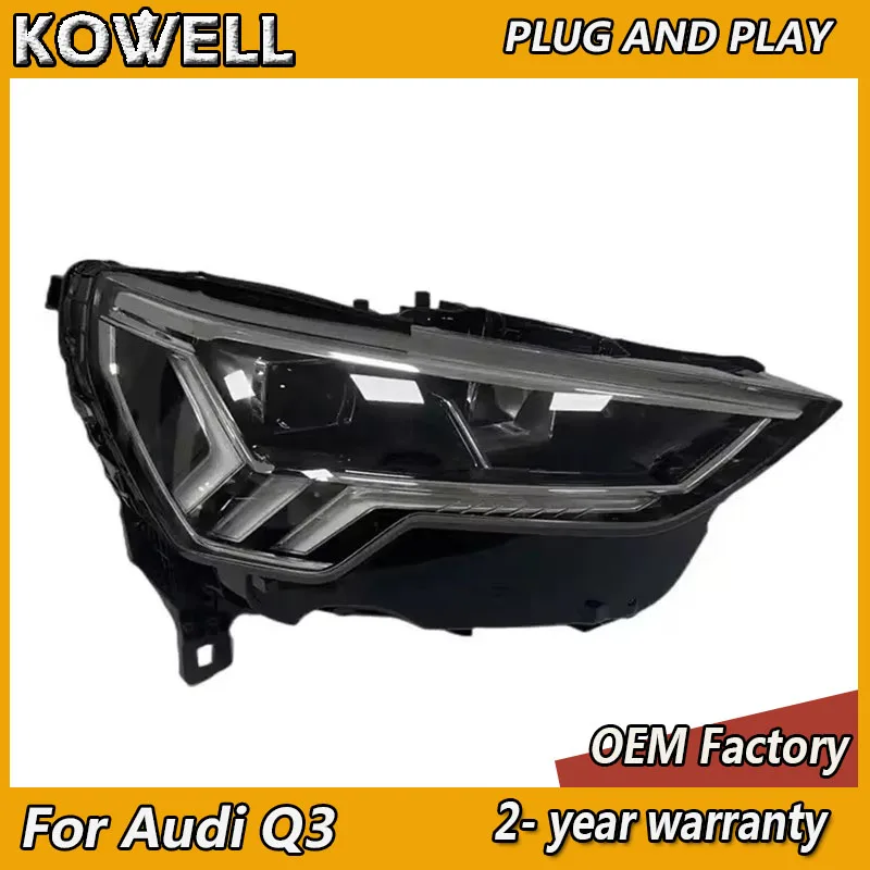 

Car Styling for Audi Q3 Headlights 2018-2020 Audi Q3 Head Lights DRL Turn Signal Low High Beam Projector Lens
