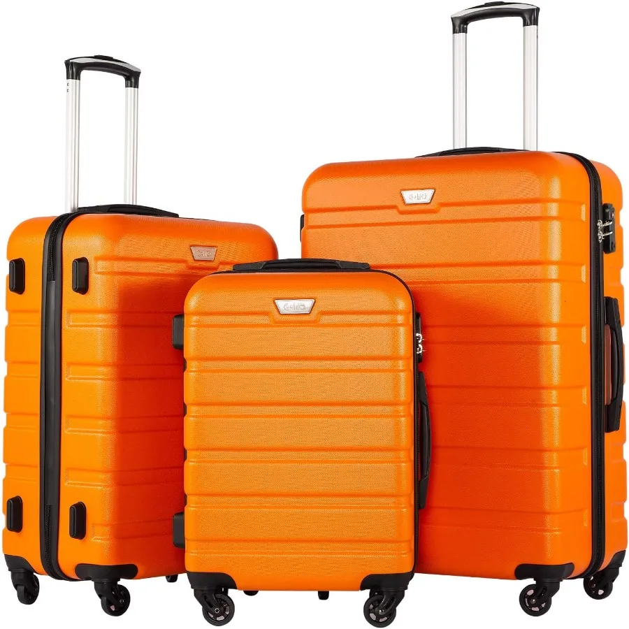 Luggage Set, 3 Pcs Lightweight Durable Hardshell